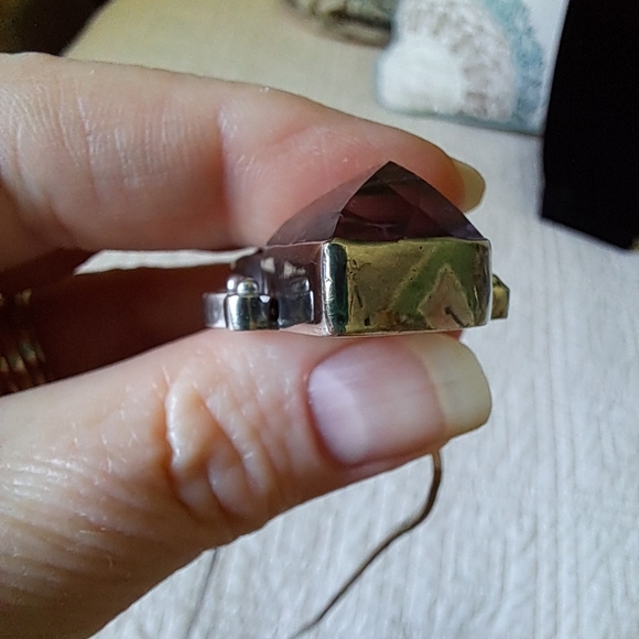 Artisan Sterling Silver Handmade Ametrine Pendant with Italian Sterling Necklace - Picture 13 of 14